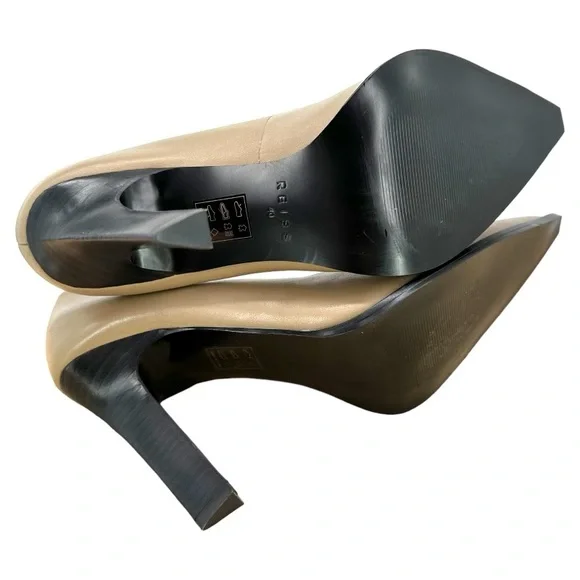 REISS | Ada 40 Court Shoes Leather‎ Taupe Pumps Heels - Picture 7 of 7